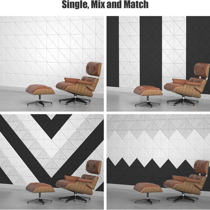 12-Pack White X-Lined Self-Adhesive Acoustic Foam Panels