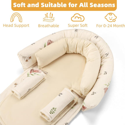 LittleNest NidoPequeño SWESEN Infant Car Seat Insert & Strap Covers, Car Seat Head Support — Baby & Toddler
