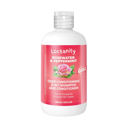Rosewater Peppermint 2-in-1 Shampoo & Conditioner for Dreadlocks, 12 fl oz
