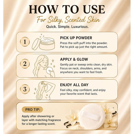 Vanilla Cupcake Talc-Free Body Powder for Men & Women, 8 oz