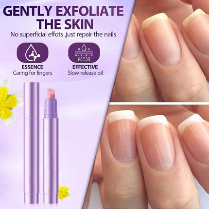 3-Piece 2-in-1 Ceramic Cuticle Pusher and Oil Pen Set