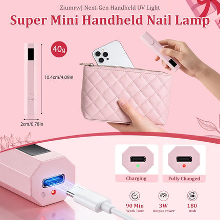 Handheld UV Nail Light for Gel Nails with LED Display