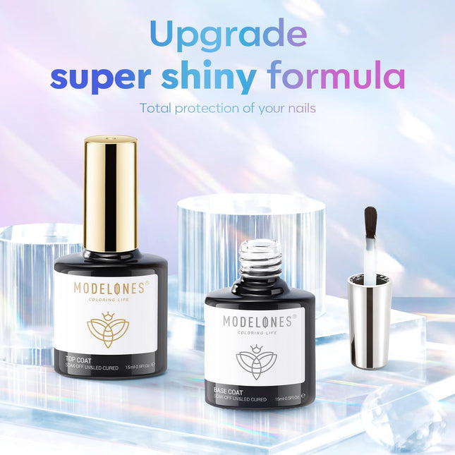 Gel Base and Top Coat Set, 15 ml