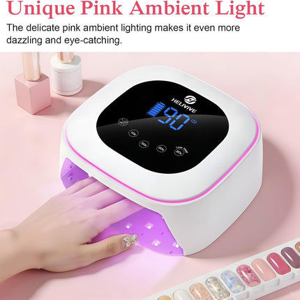 Cordless 80W Rechargeable UV LED Nail Lamp in White