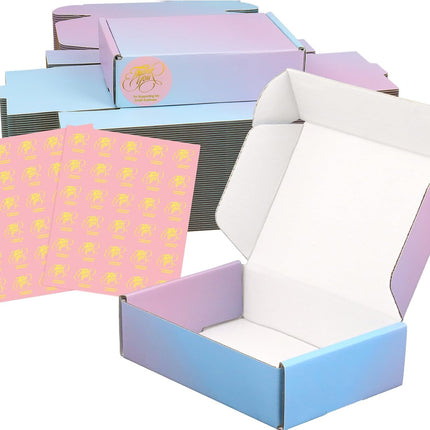 Purple Corrugated Box Mailers 6x4x1.6 Inch, Set of 50