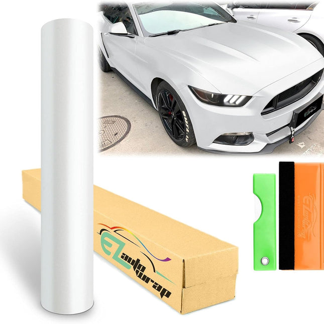 12" x 60" White Matte Metallic Satin Pearl Vinyl Wrap Sheet