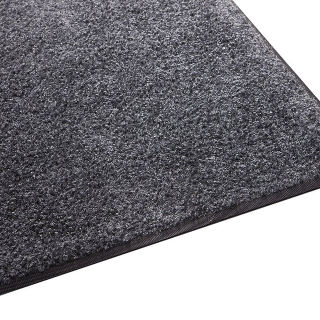Platinum Series Indoor Wiper Floor Mat, Rubber with Nylon Carpet, 6' x 14', Grey
