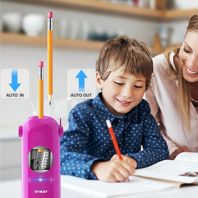 Fully Automatic Rechargeable Electric Pencil Sharpener for 7-11.5mm Pencils