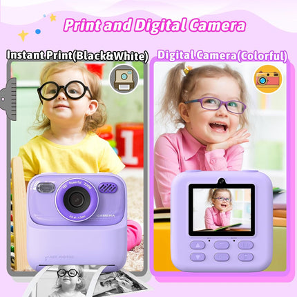 Kids Instant Digital Camera with 1080P HD Dual Lens