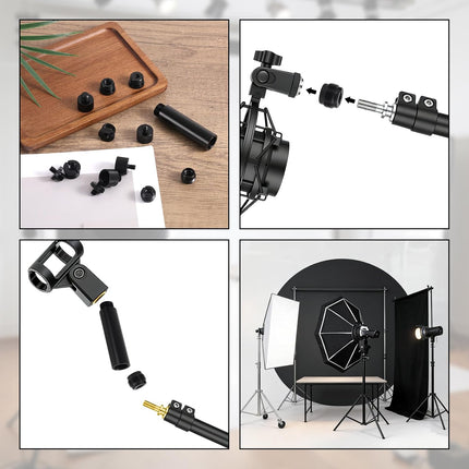 13-Piece Microphone Stand Adapter Screw Set with Extension Tube