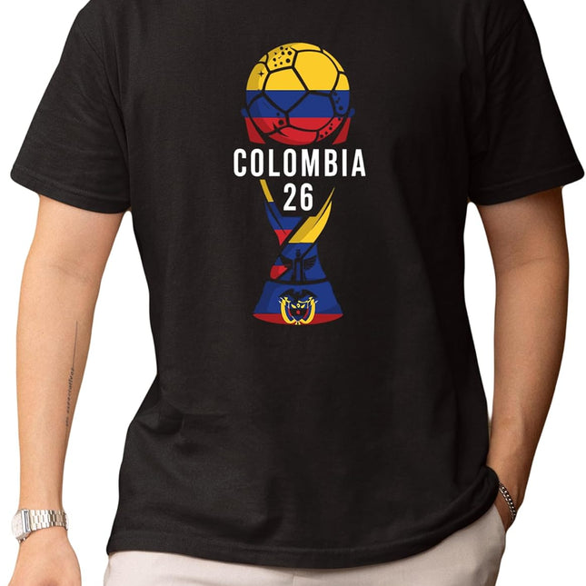 Colombia 26 Soccer Fan T-Shirt - Black, Medium