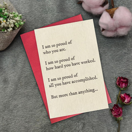 Heartfelt Proud of You Congratulations Greeting Card