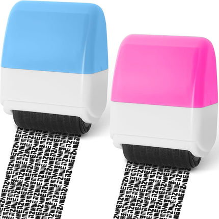 2 Pack Identity Theft Protection Roller Stamp for Mail Privacy