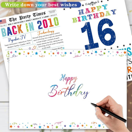16th Birthday Back in 2010 Greeting Card