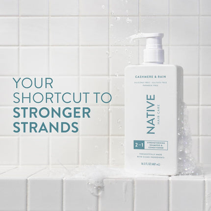 Strengthening 2-in-1 Shampoo & Conditioner, Cashmere & Rain, 16.5 fl oz