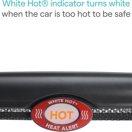 Sun Safety Car Window Shade with Heat Alert, 2 Pack, Black