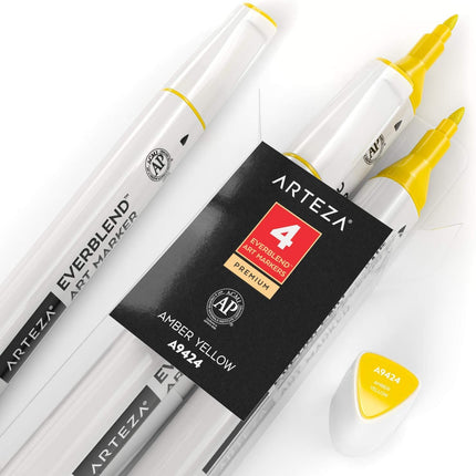 Artists Markers, Amber Yellow A9424, Set of 4
