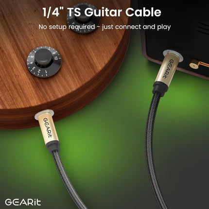 NexWave OndaNex GEARit Guitar Instrument Cable (3ft 2-Pack) 1/4 Inch to 1/4 inch TS Straight — Smart Tech