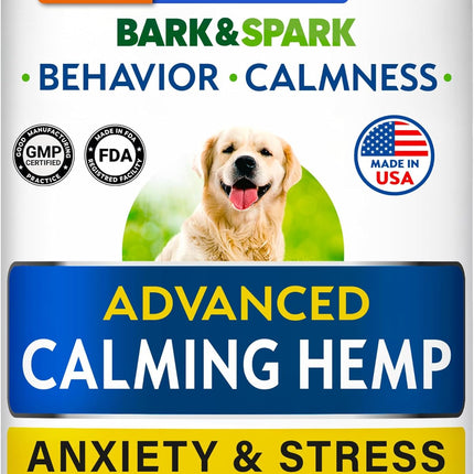 PawHaven RefugioPata BARK&SPARK Advanced Calming Hemp Treats for Dogs - Hemp Oil + Melatonin — Pet Supplies