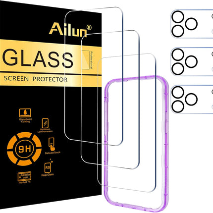 3 Pack Screen Protector and Camera Lens Protector Set for iPhone 17 Pro Max 6.9 Inch