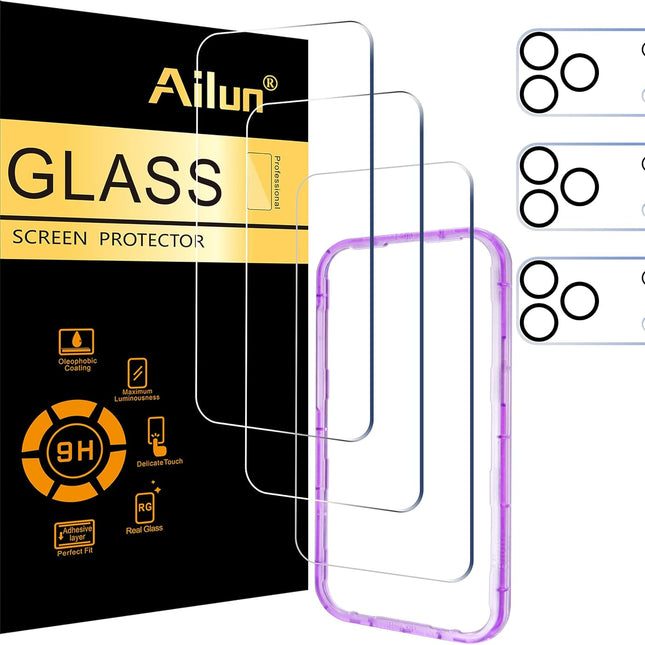 3 Pack Screen Protector and Camera Lens Protector Set for iPhone 17 Pro Max 6.9 Inch
