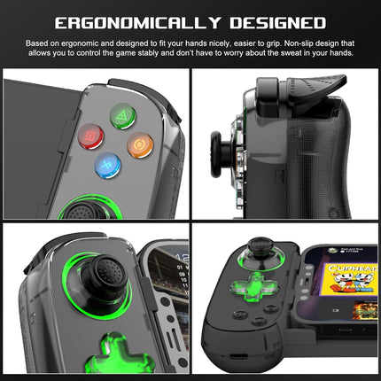 Wireless Mobile Gaming Controller with Phone Case Support