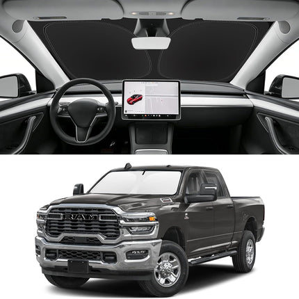 Custom Fit Windshield Sun Shade for 2500/3500 Trucks 2010-2026