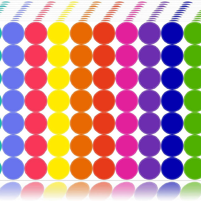 Colored Dot Stickers Round Color-Coding Labels