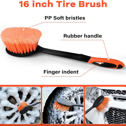 DriveForge ForjaRuta Car Wash Brush with Long Handle,144" Scratch-Free Soft Bristle Car — Auto & Moto