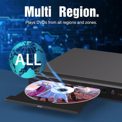 Region-Free HDMI DVD Player for TV with USB Port