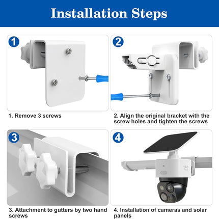 NexWave OndaNex 2 Pack Gutter Mount Bracket for Eufy Security SoloCam S340/E30/E42 and 4G — Smart Tech