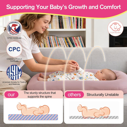 Pink Baby Lounger for Newborns 0-24 Months, Pallet of Product