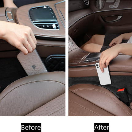 Car Seat Gap Filler 2 Pack - Universal Fit PU Leather Seat Crevice Blockers