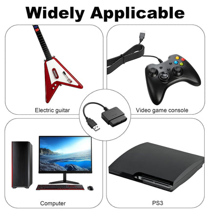 2-Pack PS2 Controller to USB Adapter Converter Cable