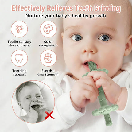 4 Pack Silicone Teething Tubes for Babies 0-24 Months