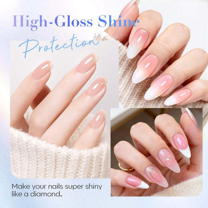 18ml No Wipe High Gloss Clear Gel Top Coat