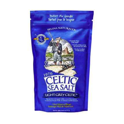 Light Grey Coarse Sea Salt, 1 lb Resealable Bag