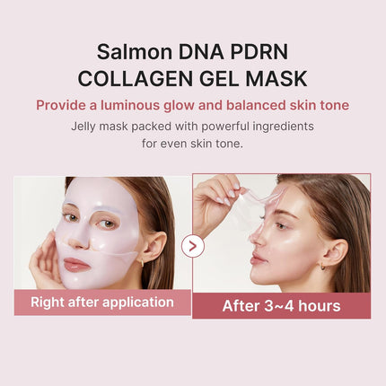Jelly Gel Mask with Salmon DNA PDRN Pink Collagen, 28g x 4