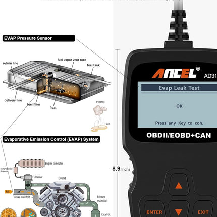 Classic Enhanced Universal OBD II Scanner Engine Fault Code Reader, Black