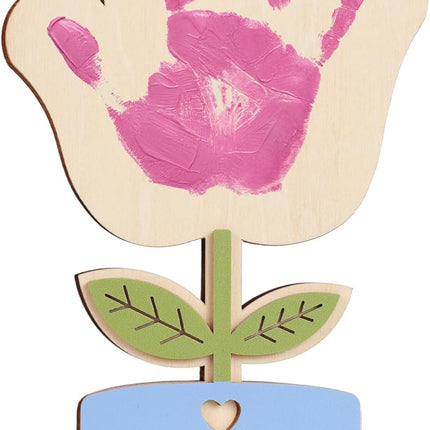 DIY Mother's Day Handprint Rose Bouquet Keepsake Craft with Pot