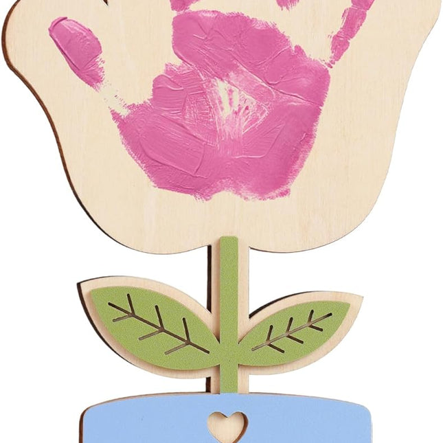 DIY Mother's Day Handprint Rose Bouquet Keepsake Craft with Pot