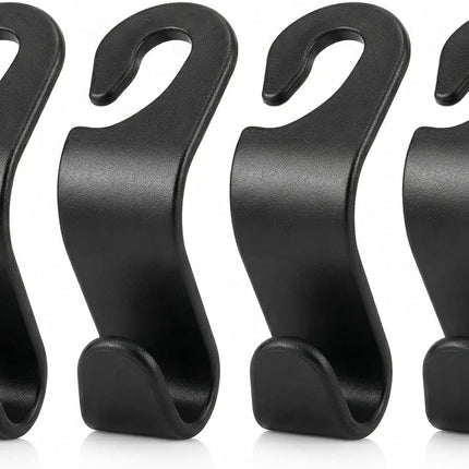 4 Pack Black Car Seat Headrest Hooks