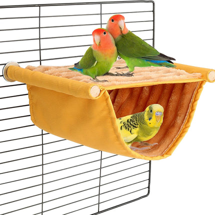 Winter Warm Hanging Bird Nest Bed Snuggle Hut - Medium Yellow