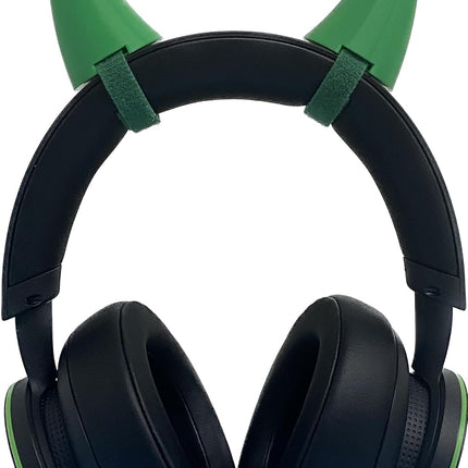 Green Demon Horns Pair for Headset or Cosplay