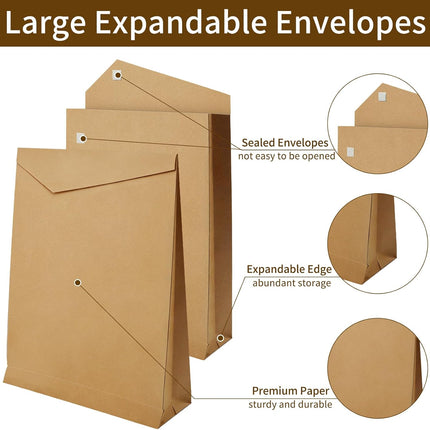 10 Pack 12.6" x 15.7" Expandable - detail view