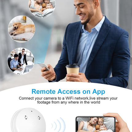 SourcetoHome 1080P WiFi Hidden Camera, Smoke Detector Spy Cam with Motion Detection, Loop Recording, No Audio - Indoor Home Security Cameras for Baby & Pet No SD Card No Smoke Detector Function - General - detail view 4
