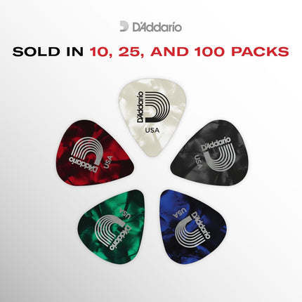 Checkerboard Celluloid Guitar Picks, Medium, 25 Pack