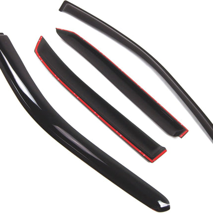 Dark Smoke Outside-Mount Window Visor Deflector Rain Guard Set for 2001-2004 Avalon Sedan