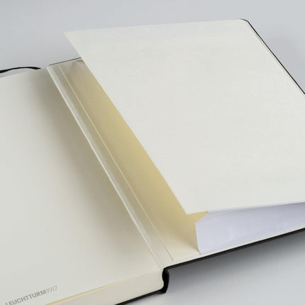 Hardcover Medium A5 Notebook with 251 Numbered Squared Pages, Black
