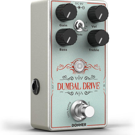 Drive Overdrive Pedal for Electric Guitar with 2-Band EQ and Boost